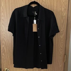 J Crew Black Silk Skirt